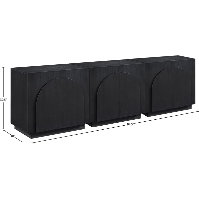Meridian Furniture Navona Black Oak Veneer Sideboard/Buffet