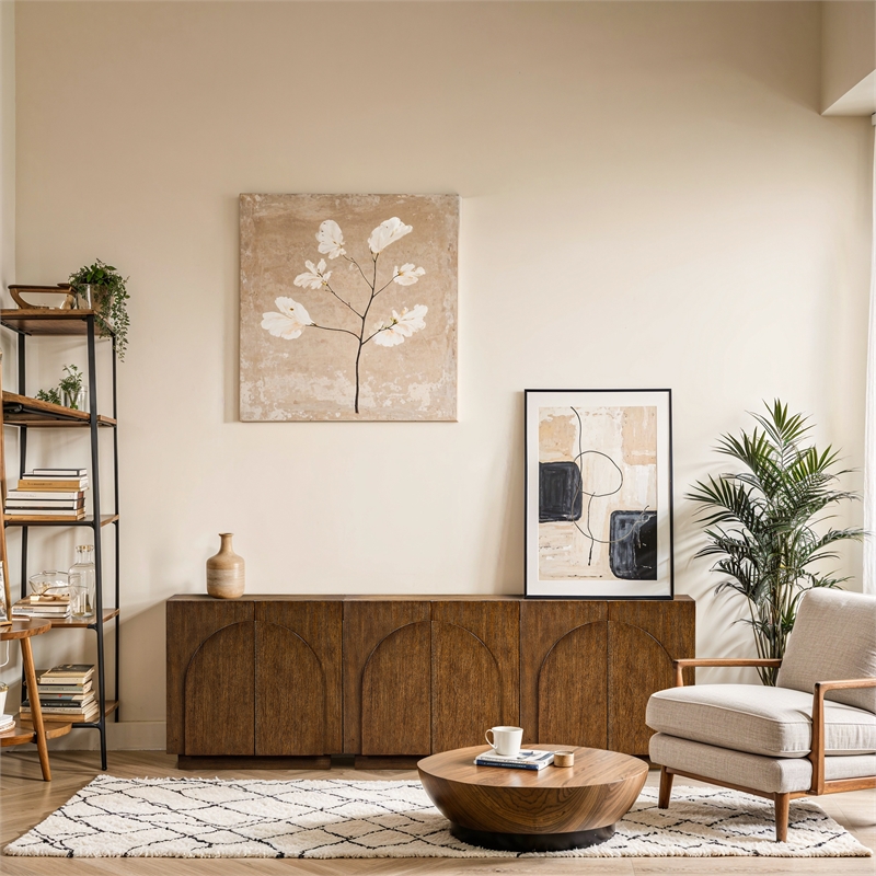 Meridian Furniture Navona Brown Oak Veneer Sideboard/Buffet