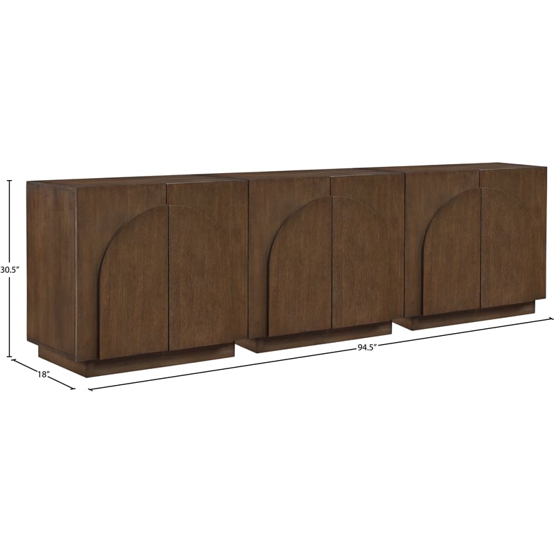 Meridian Furniture Navona Brown Oak Veneer Sideboard/Buffet
