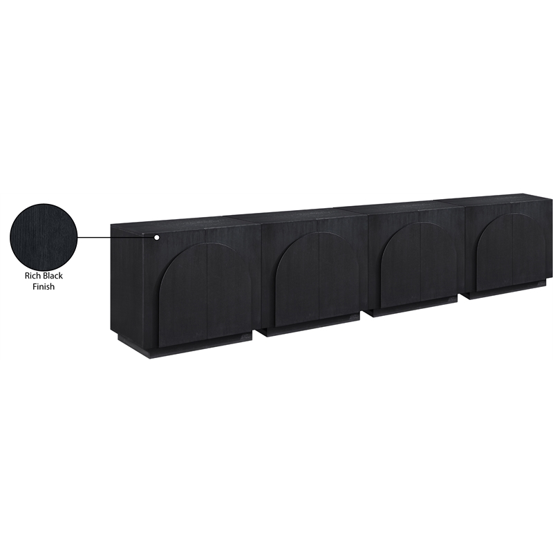 Meridian Furniture Navona Black Oak Veneer Sideboard/Buffet