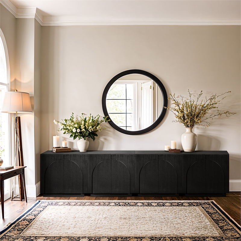 Meridian Furniture Navona Black Oak Veneer Sideboard/Buffet