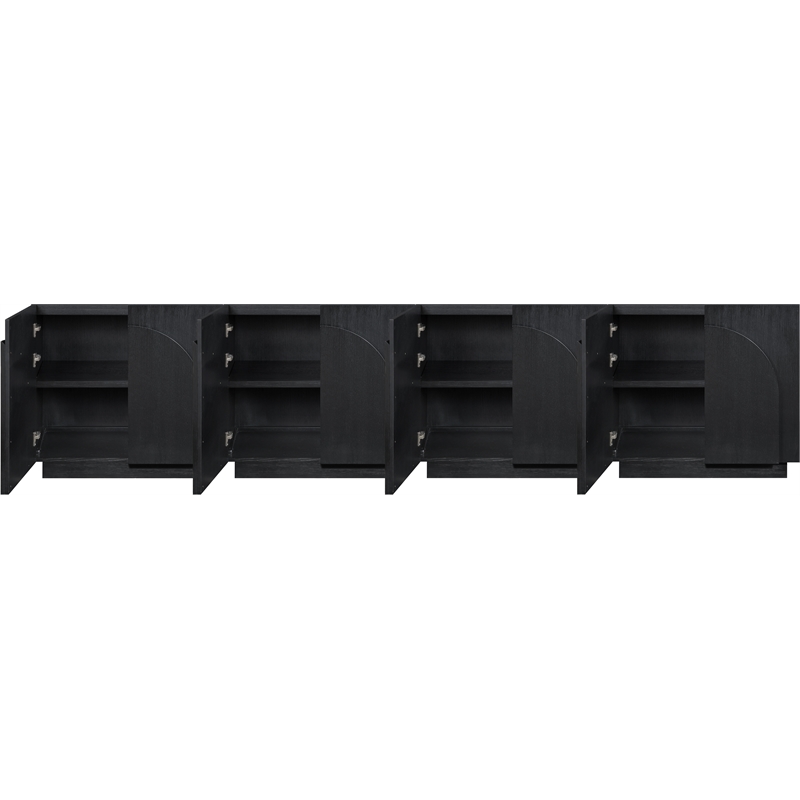 Meridian Furniture Navona Black Oak Veneer Sideboard/Buffet