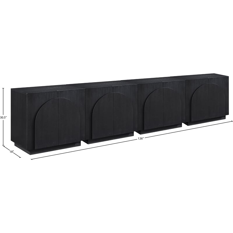 Meridian Furniture Navona Black Oak Veneer Sideboard/Buffet
