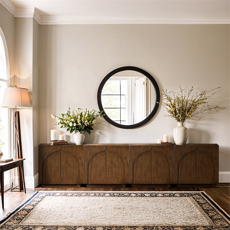 Meridian Furniture Navona Brown Oak Veneer Sideboard/Buffet