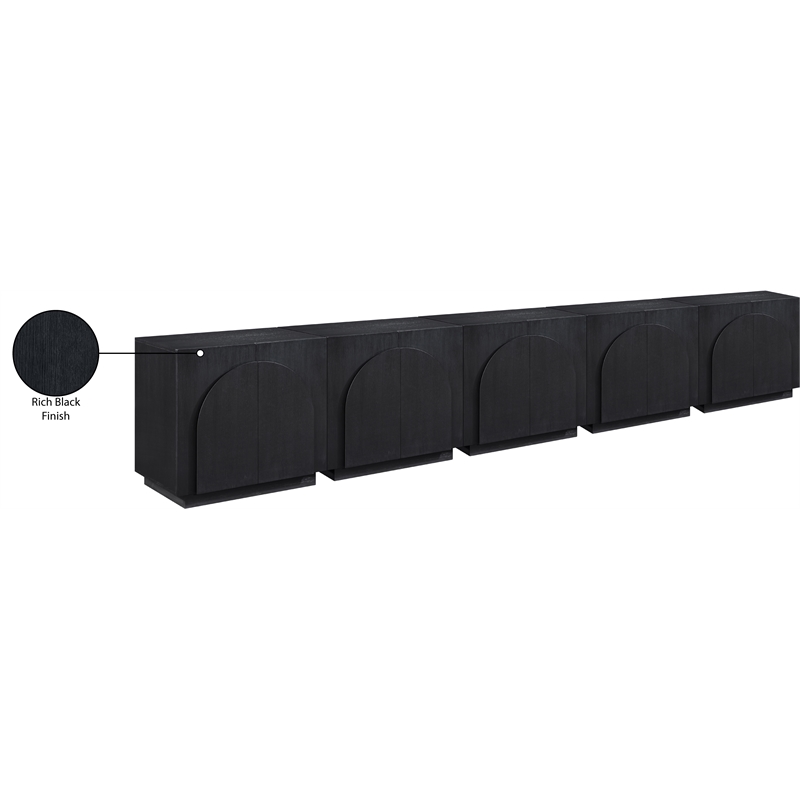 Meridian Furniture Navona Black Oak Veneer Sideboard/Buffet