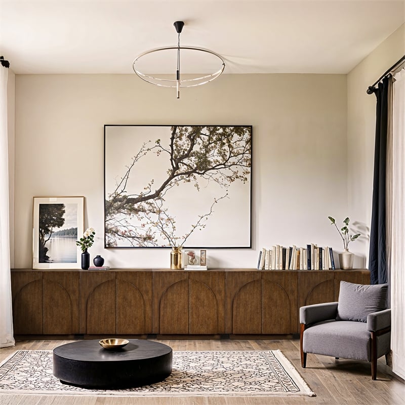 Meridian Furniture Navona Brown Oak Veneer Sideboard/Buffet