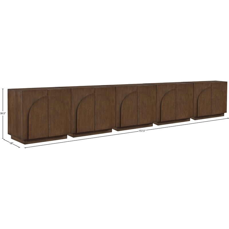 Meridian Furniture Navona Brown Oak Veneer Sideboard/Buffet