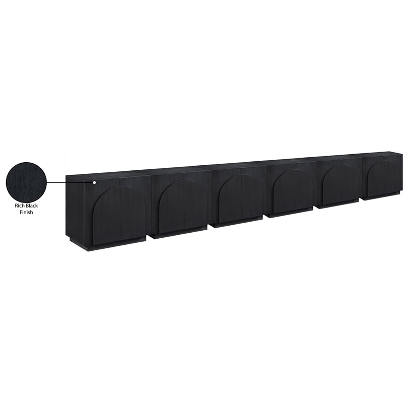 Meridian Furniture Navona Black Oak Veneer Sideboard/Buffet