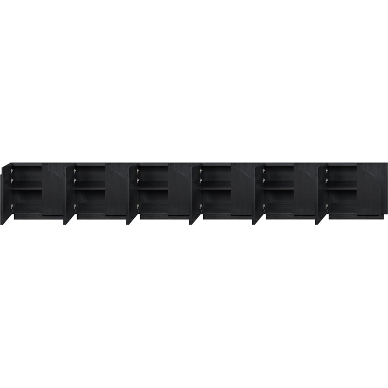 Meridian Furniture Navona Black Oak Veneer Sideboard/Buffet