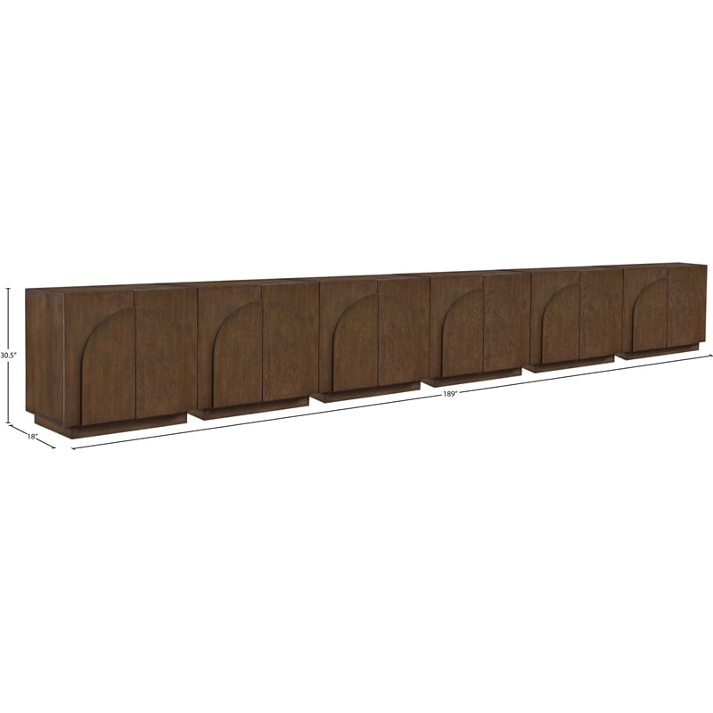 Meridian Furniture Navona Brown Oak Veneer Sideboard/Buffet