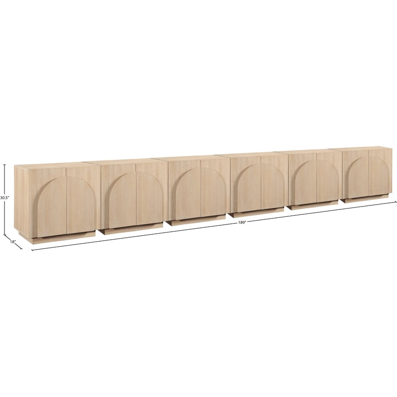 Meridian Furniture Navona Natural Oak Veneer Sideboard/Buffet