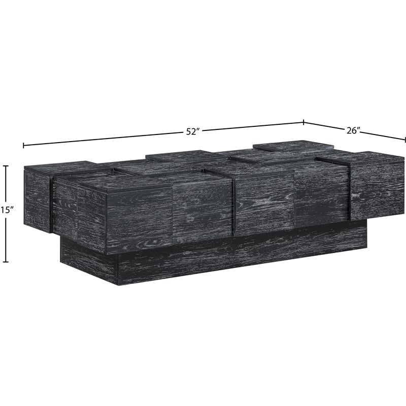 Meridian Furniture Anzio Black Oak Veneer Coffee Table