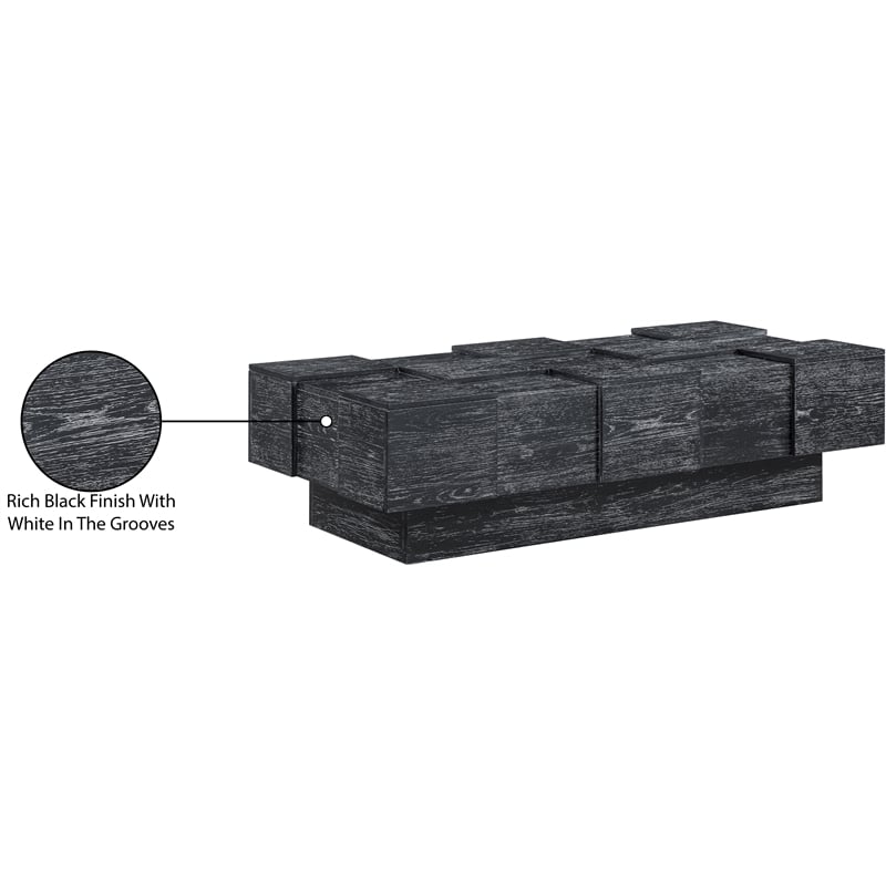 Meridian Furniture Anzio Black Oak Veneer Coffee Table