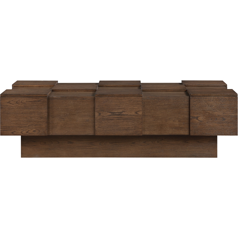 Meridian Furniture Anzio Brown Oak Veneer Coffee Table