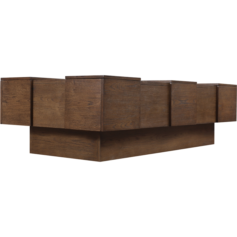 Meridian Furniture Anzio Brown Oak Veneer Coffee Table