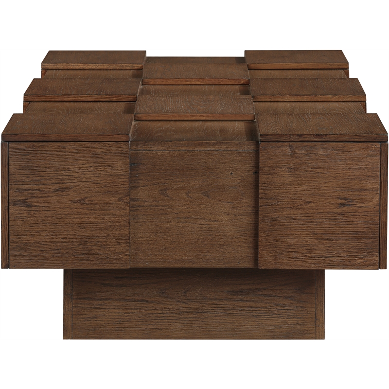 Meridian Furniture Anzio Brown Oak Veneer Coffee Table