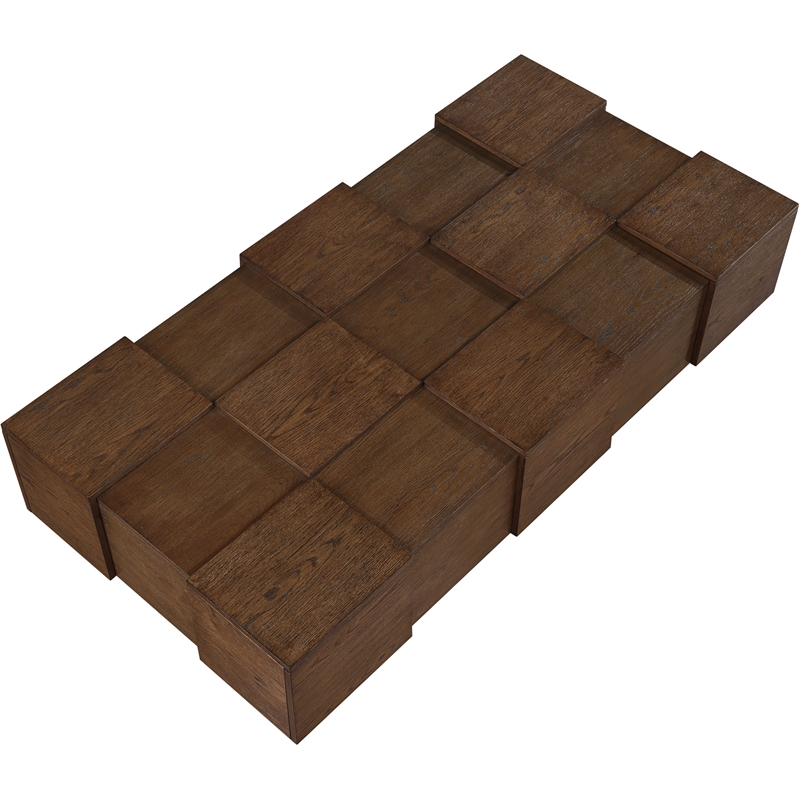 Meridian Furniture Anzio Brown Oak Veneer Coffee Table