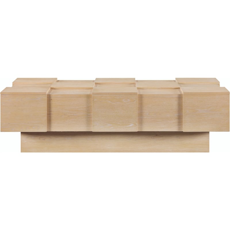 Meridian Furniture Anzio Natural Oak Veneer Coffee Table