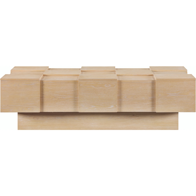 Meridian Furniture Anzio Natural Oak Veneer Coffee Table