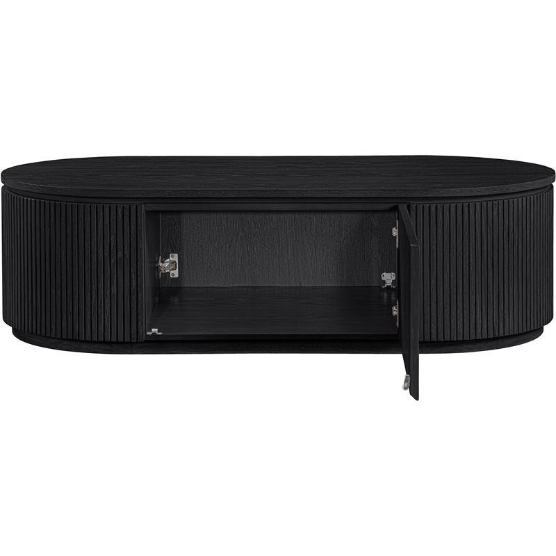 Meridian Furniture Moana Black Wood Storage Coffee Table
