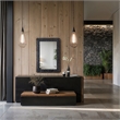 Meridian Furniture Revolve Black Oak Veneer Mirror