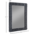 Meridian Furniture Revolve Black Oak Veneer Mirror