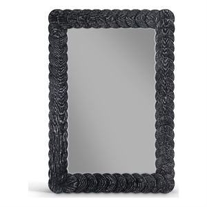 Meridian Furniture Revolve Black Oak Veneer Mirror
