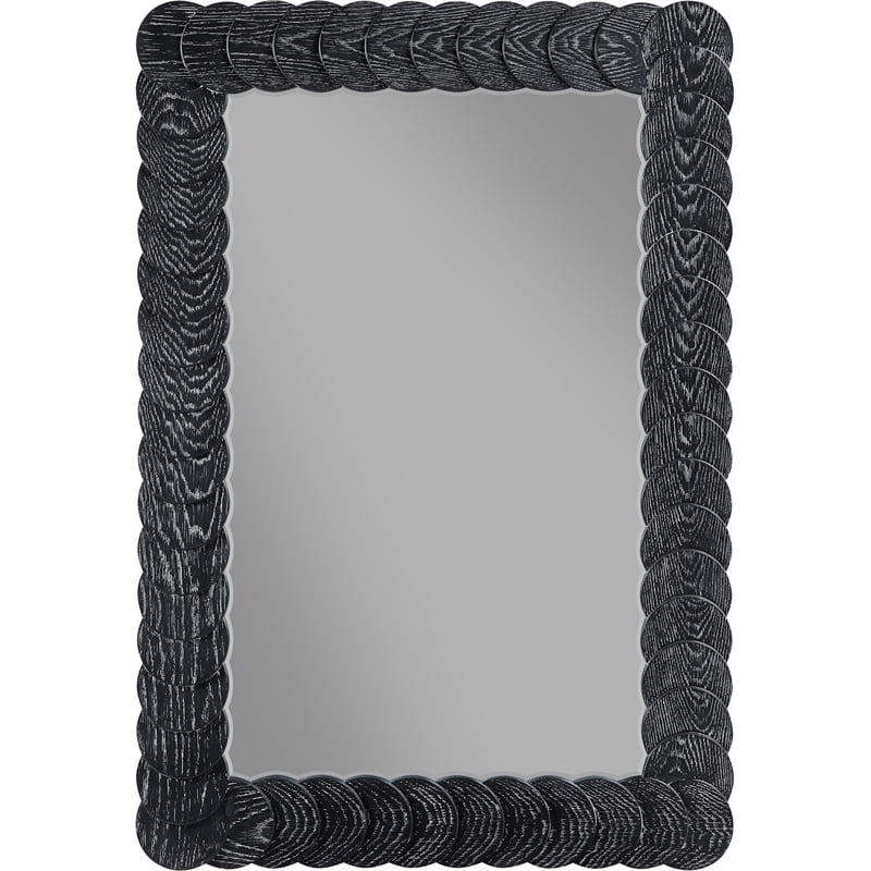 Meridian Furniture Revolve Black Oak Veneer Mirror