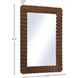 Meridian Furniture Revolve Brown Oak Veneer Mirror