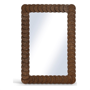 Meridian Furniture Revolve Brown Oak Veneer Mirror