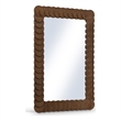 Meridian Furniture Revolve Brown Oak Veneer Mirror
