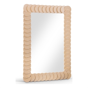 Meridian Furniture Revolve Natural Oak Veneer Mirror