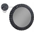 Meridian Furniture Revolve Black Oak Veneer Mirror