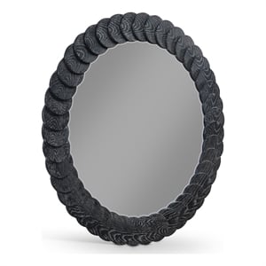 Meridian Furniture Revolve Black Oak Veneer Mirror