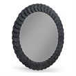 Meridian Furniture Revolve Black Oak Veneer Mirror