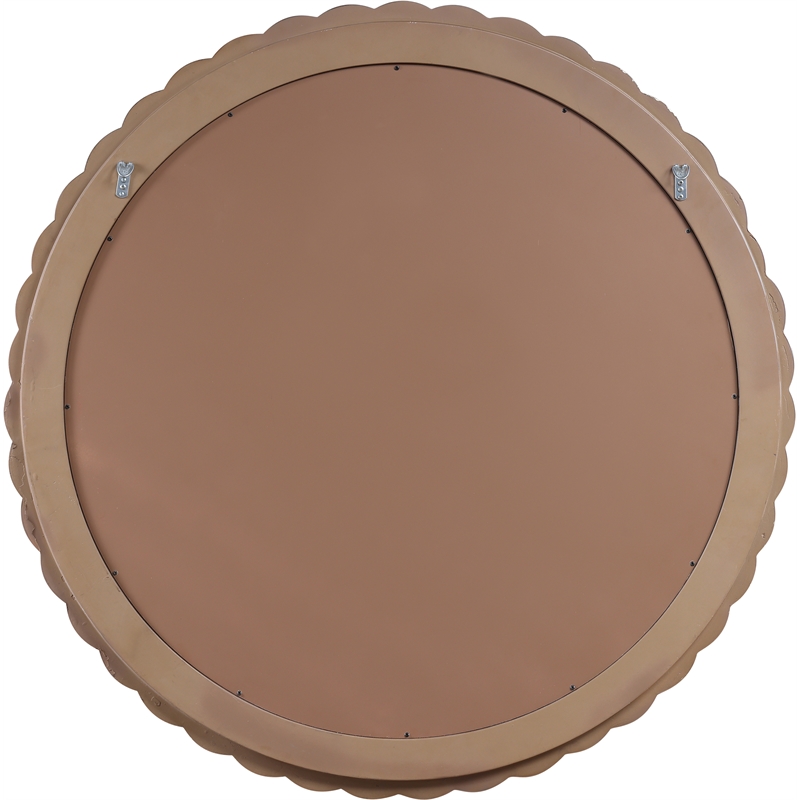 Meridian Furniture Revolve Brown Oak Veneer Mirror