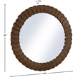 Meridian Furniture Revolve Brown Oak Veneer Mirror