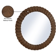 Meridian Furniture Revolve Brown Oak Veneer Mirror