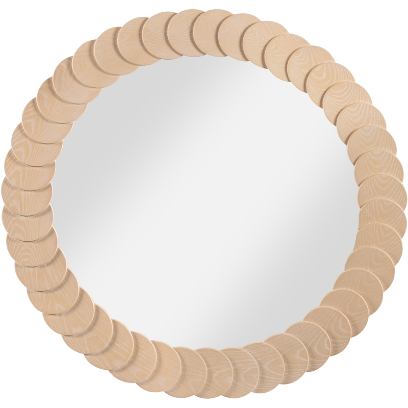 Meridian Furniture Revolve Natural Oak Veneer Mirror