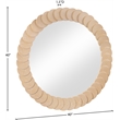 Meridian Furniture Revolve Natural Oak Veneer Mirror
