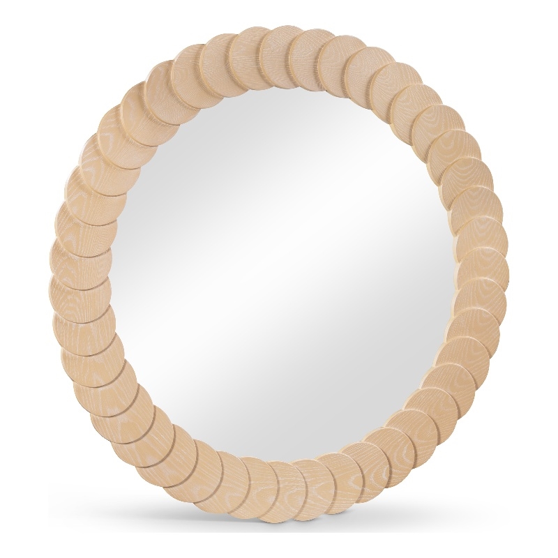 Meridian Furniture Revolve Natural Oak Veneer Mirror