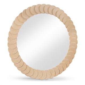 Meridian Furniture Revolve Natural Oak Veneer Mirror