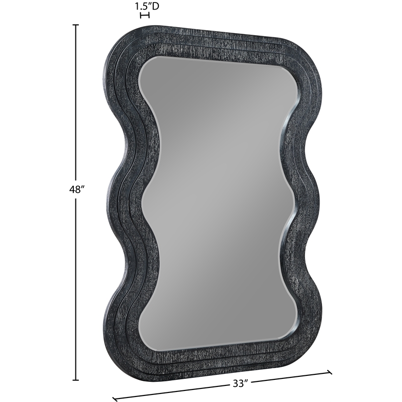 Meridian Furniture Bellagio Black Oak Veneer Mirror