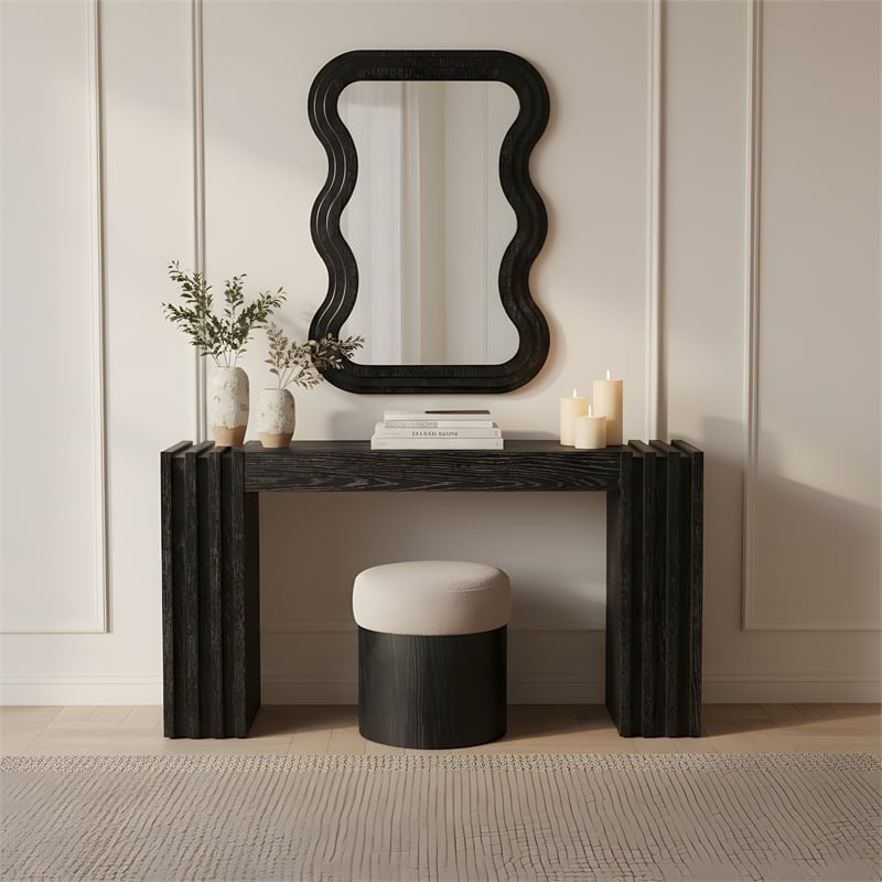 Meridian Furniture Bellagio Black Oak Veneer Mirror