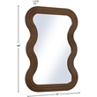 Meridian Furniture Bellagio Brown Oak Veneer Mirror