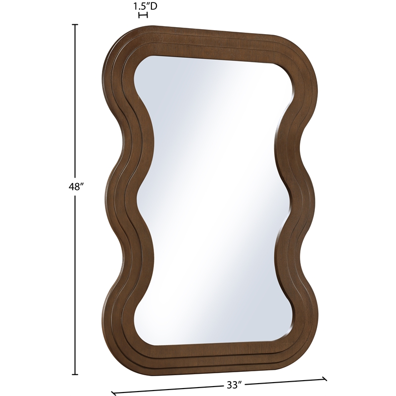 Meridian Furniture Bellagio Brown Oak Veneer Mirror