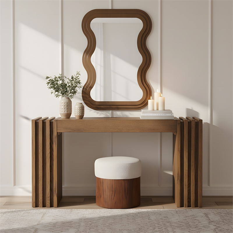 Meridian Furniture Bellagio Brown Oak Veneer Mirror