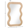 Meridian Furniture Bellagio Natural Oak Veneer Mirror