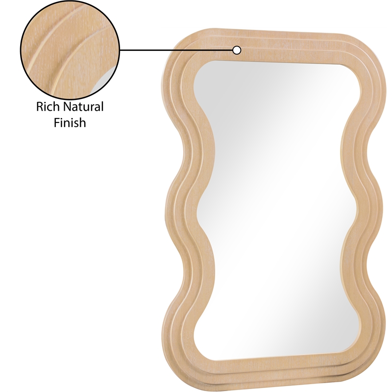 Meridian Furniture Bellagio Natural Oak Veneer Mirror