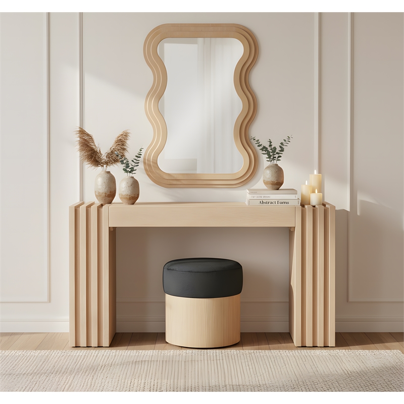 Meridian Furniture Bellagio Natural Oak Veneer Mirror